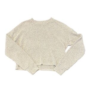 Wilfred free People Grey Cropped Long Sleeve Shirt